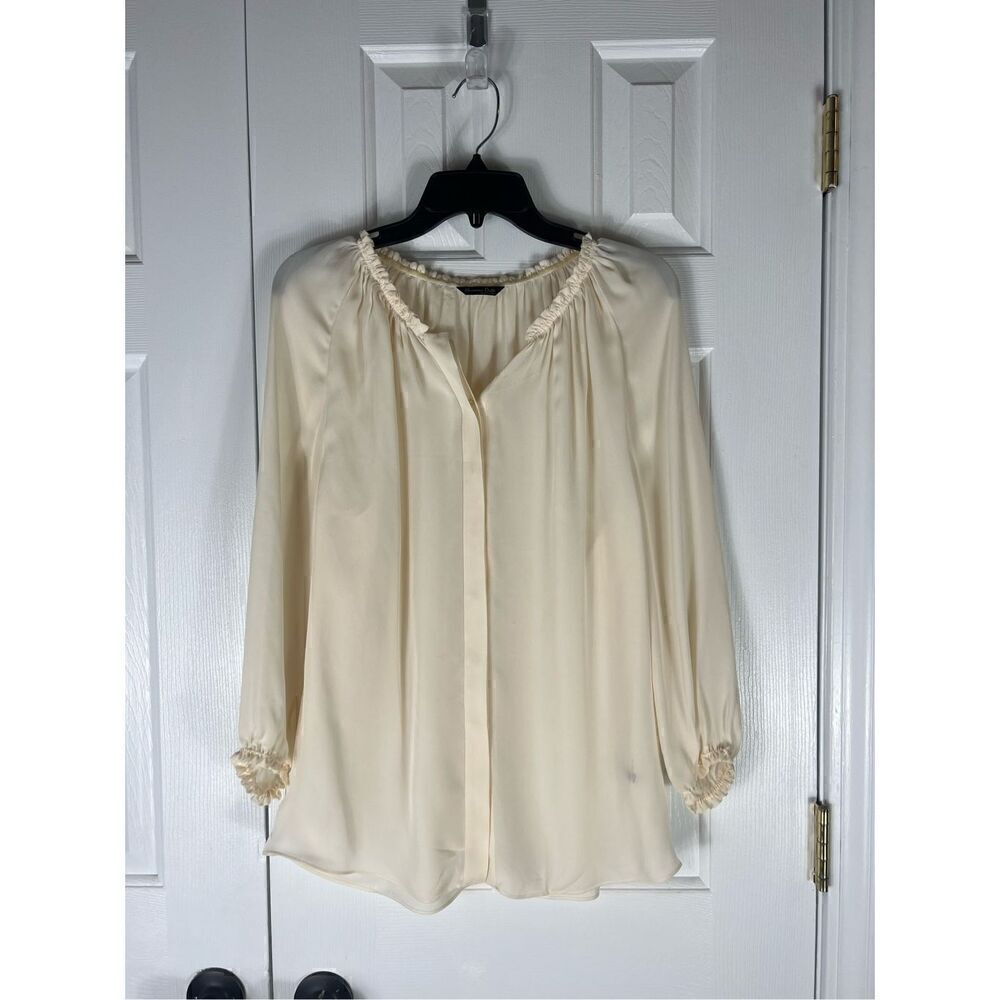 Massimo Dutti Womens Cream Blouse Size 4